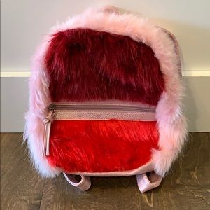 Cat & jack fuzzy mini backpack NWOT